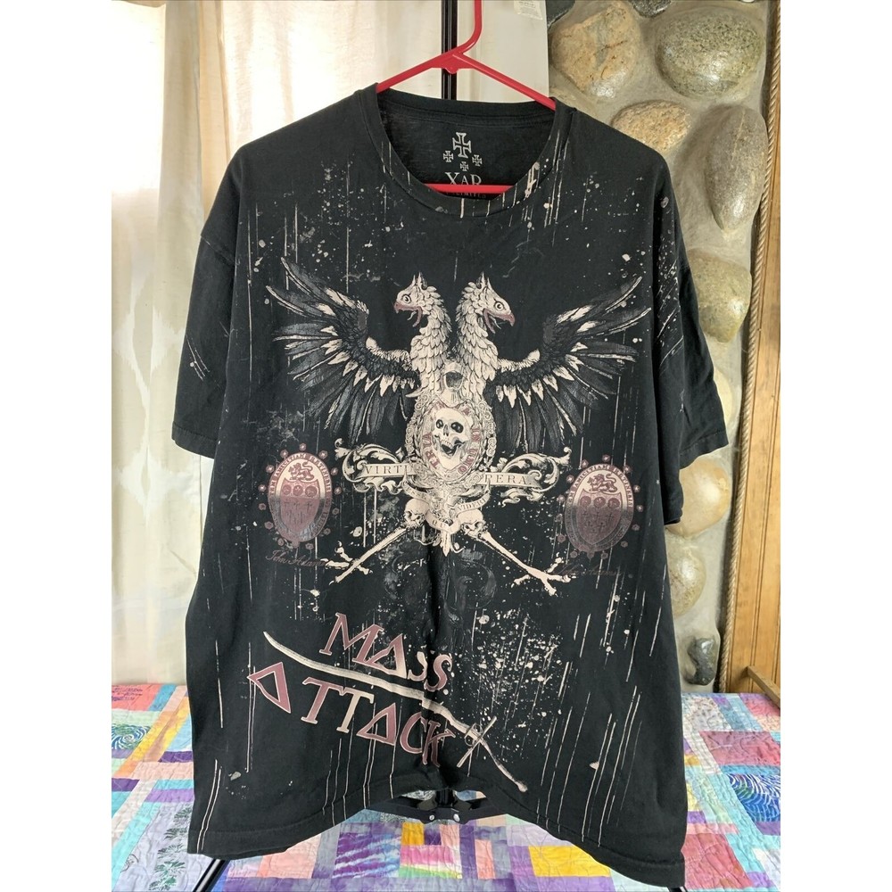 Y2K XAR Unlimited Men's T-Shirt MMA Grunge Short-Sleeve 2XL